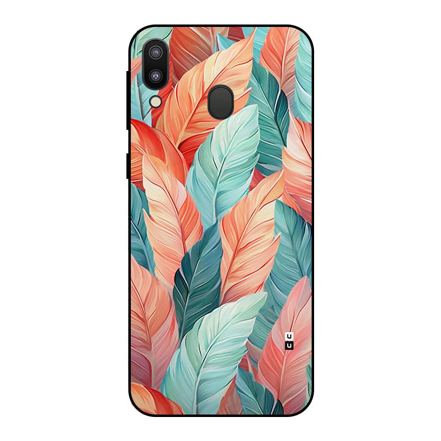 Amazing Colorful Leaves Metal Back Case for Galaxy M20