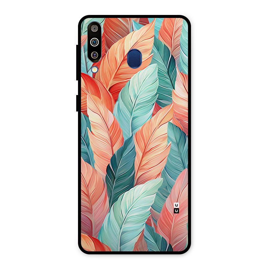 Amazing Colorful Leaves Metal Back Case for Galaxy M30
