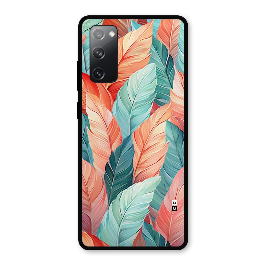 Amazing Colorful Leaves Metal Back Case for Galaxy S20 FE
