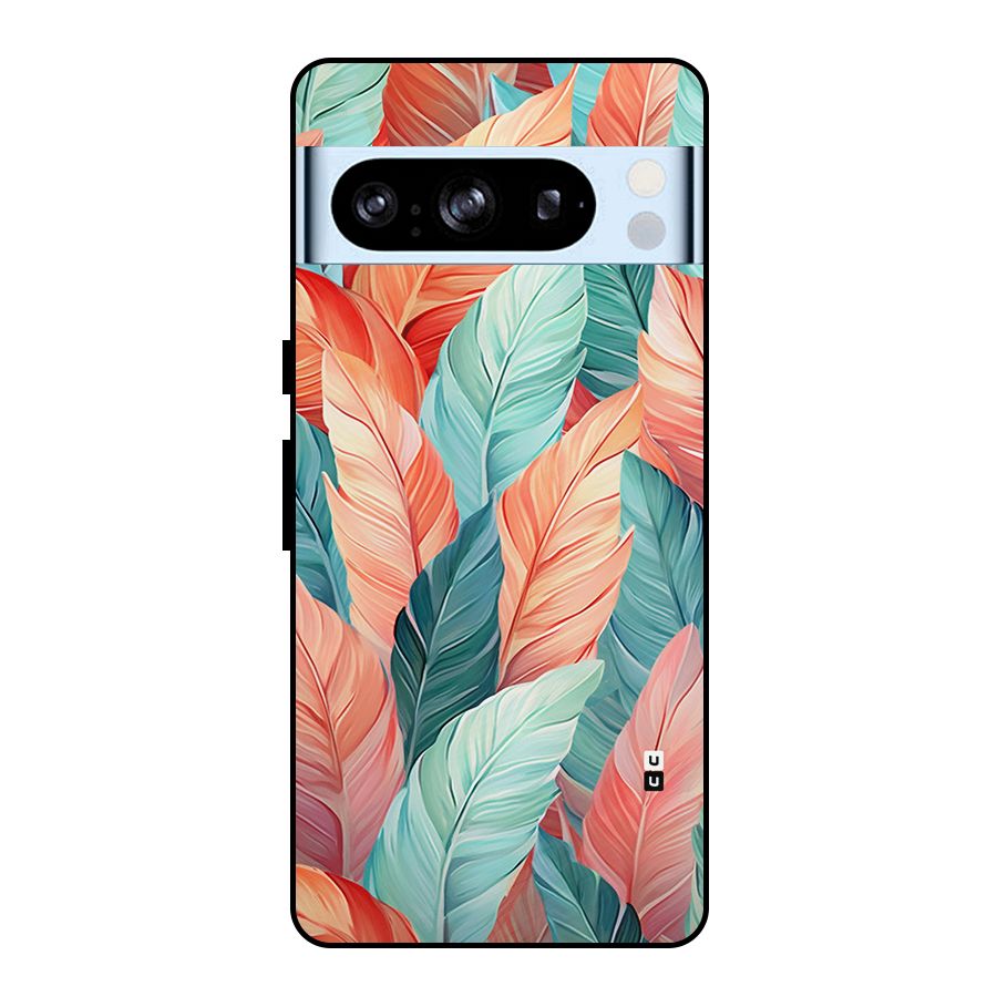 Amazing Colorful Leaves Metal Back Case for Google Pixel 8 Pro