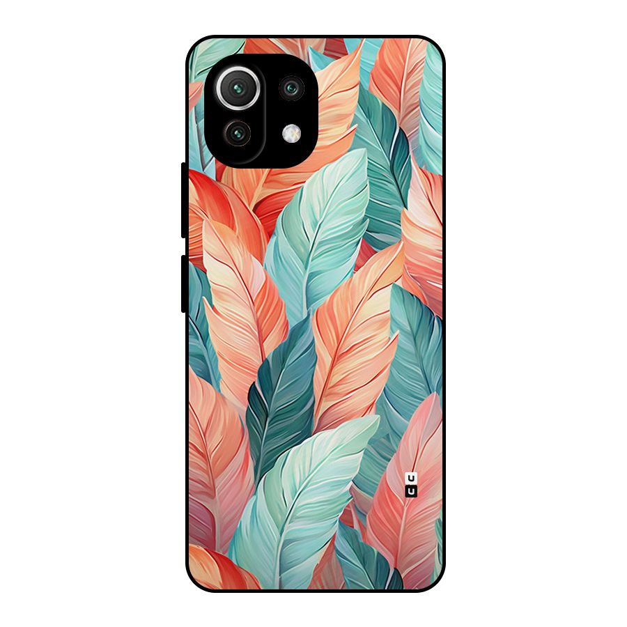 Amazing Colorful Leaves Metal Back Case for Mi 11 Lite NE 5G