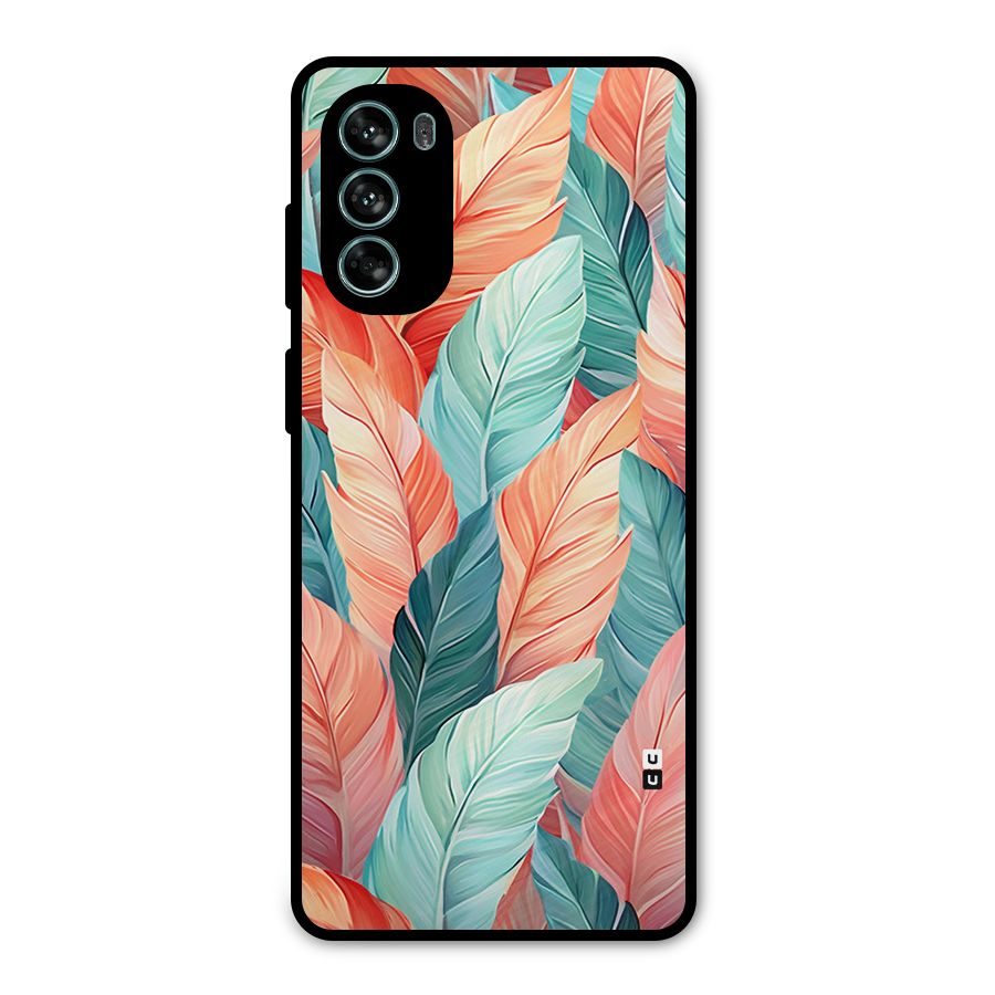 Amazing Colorful Leaves Metal Back Case for Moto G62