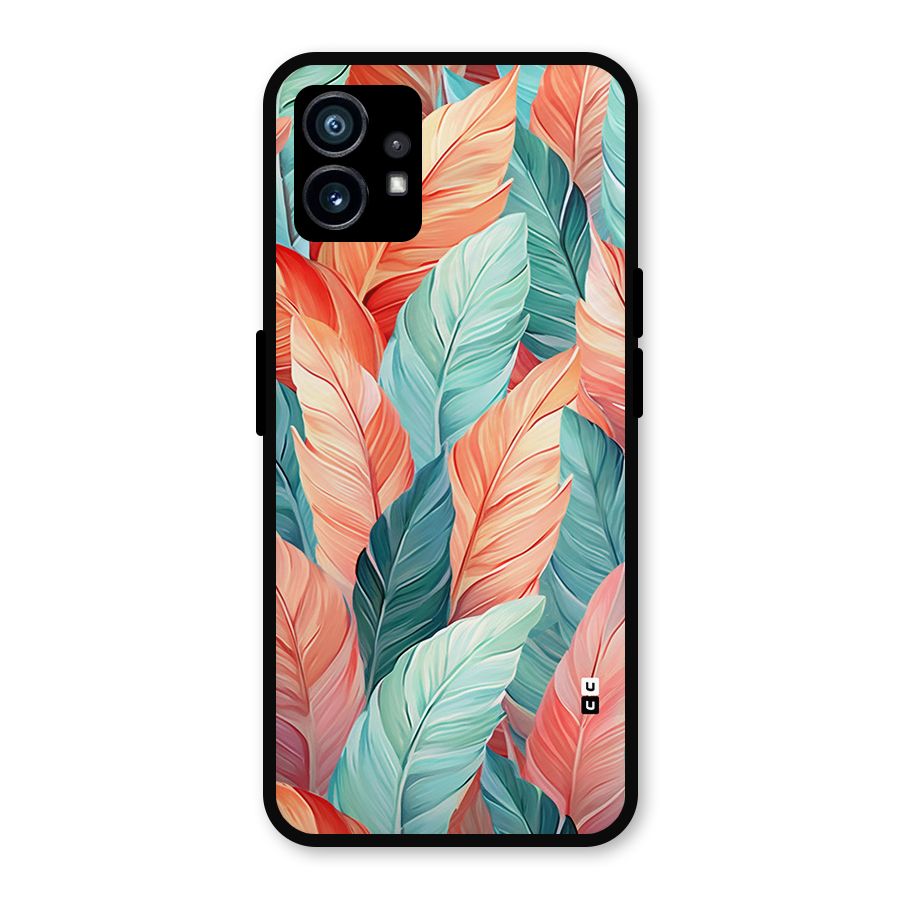 Amazing Colorful Leaves Metal Back Case for Nothing Phone 1
