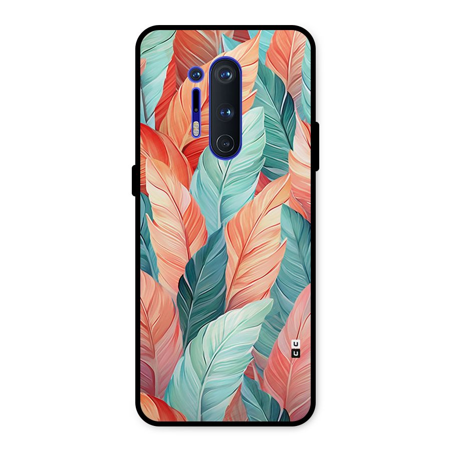 Amazing Colorful Leaves Metal Back Case for OnePlus 8 Pro