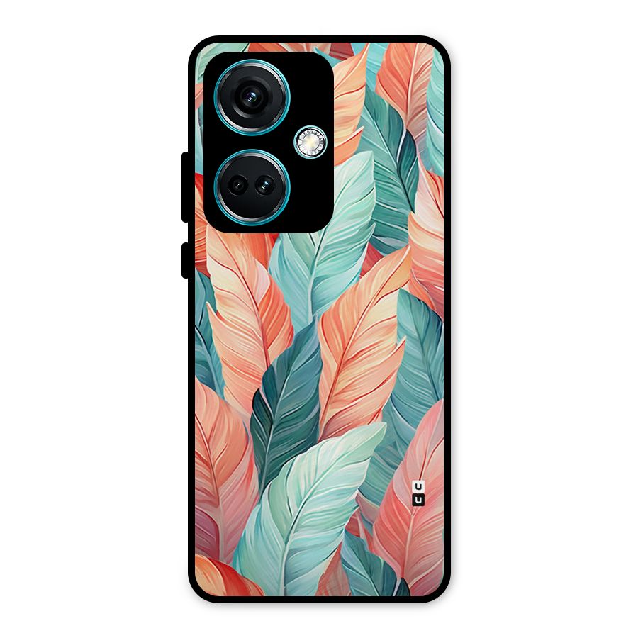 Amazing Colorful Leaves Metal Back Case for OnePlus Nord CE 3 5G