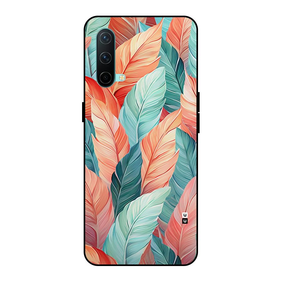 Amazing Colorful Leaves Metal Back Case for OnePlus Nord CE 5G