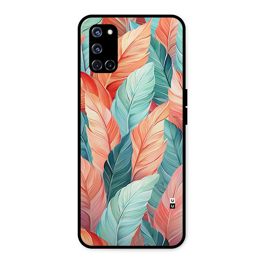 Amazing Colorful Leaves Metal Back Case for Oppo A52