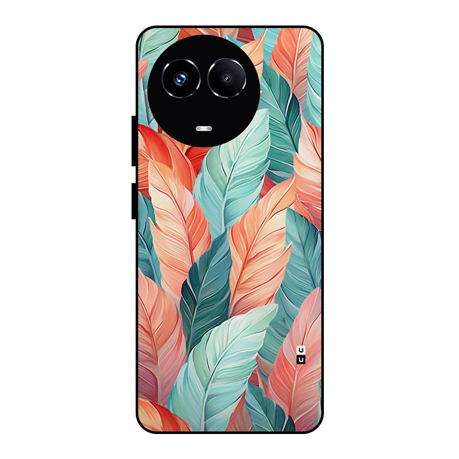 Amazing Colorful Leaves Metal Back Case for Realme 11X