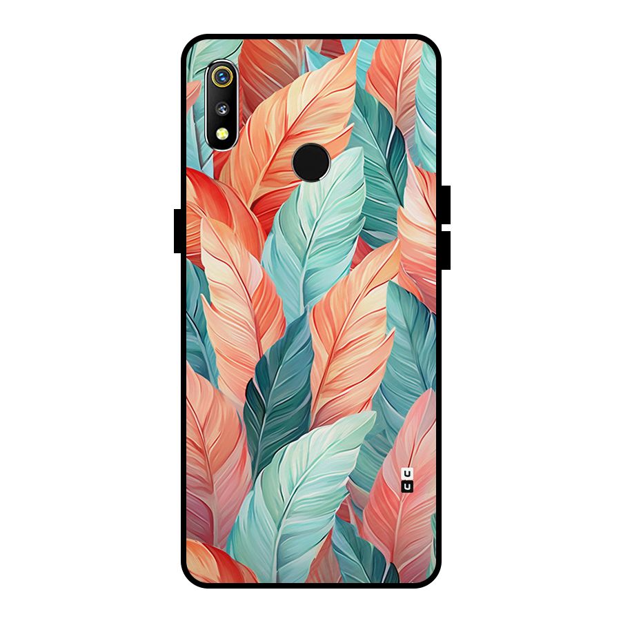 Amazing Colorful Leaves Metal Back Case for Realme 3i