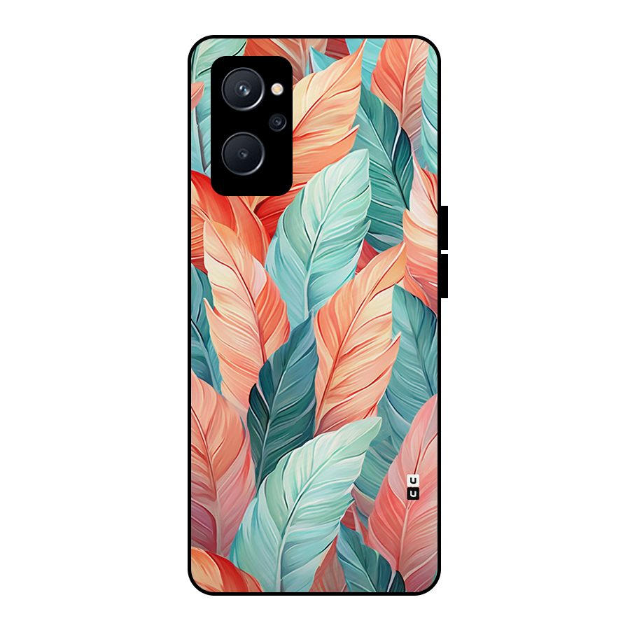 Amazing Colorful Leaves Metal Back Case for Realme 9i 5G