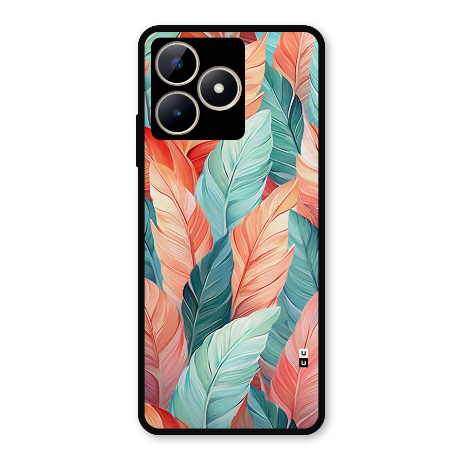 Amazing Colorful Leaves Metal Back Case for Realme Narzo N53