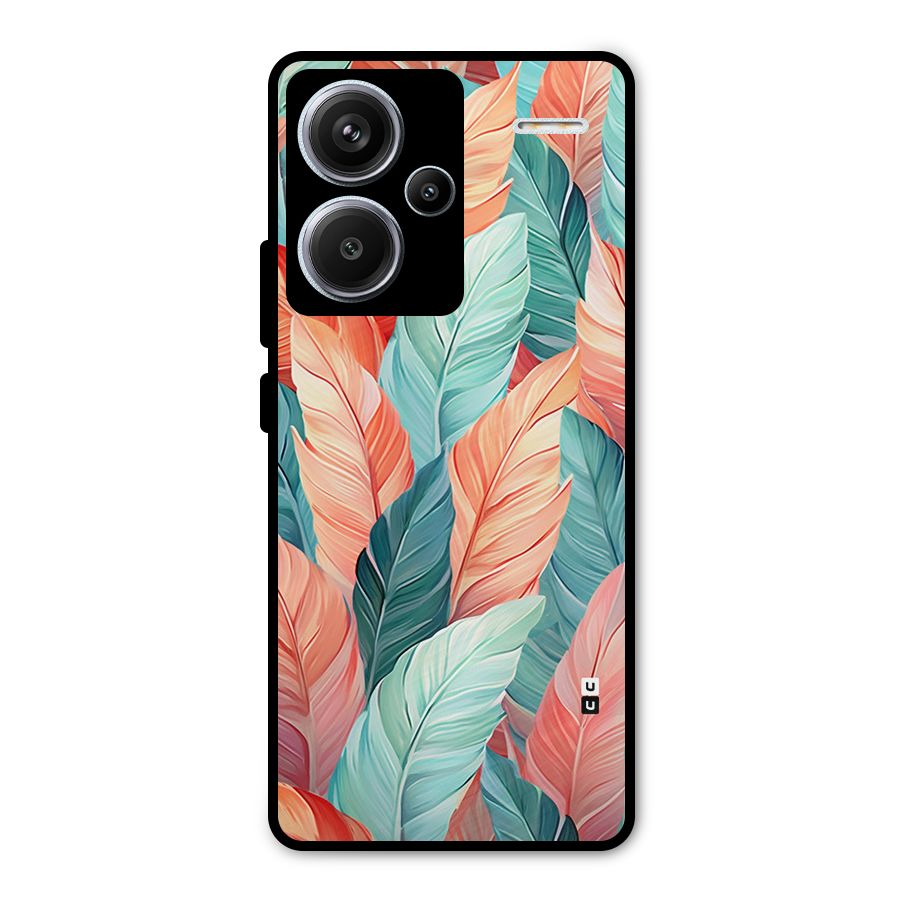 Amazing Colorful Leaves Metal Back Case for Redmi Note 13 Pro Plus