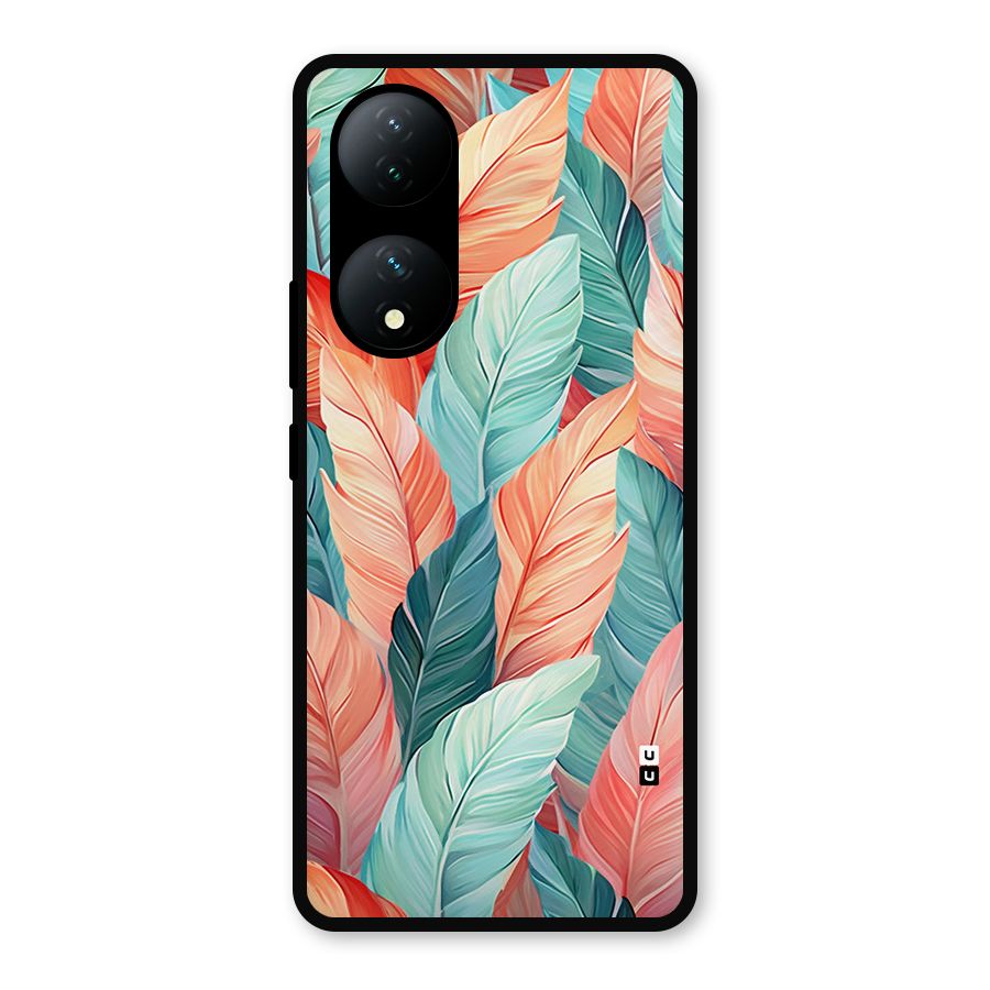 Amazing Colorful Leaves Metal Back Case for Vivo Y100a