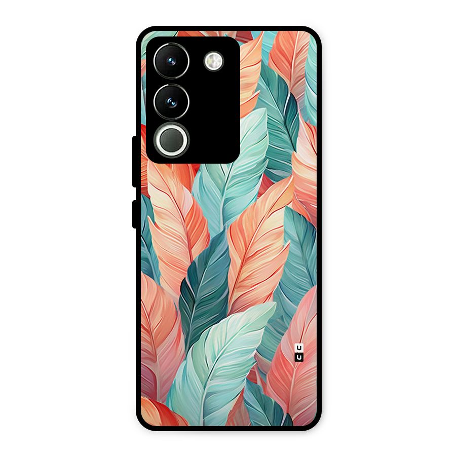 Amazing Colorful Leaves Metal Back Case for Vivo Y200