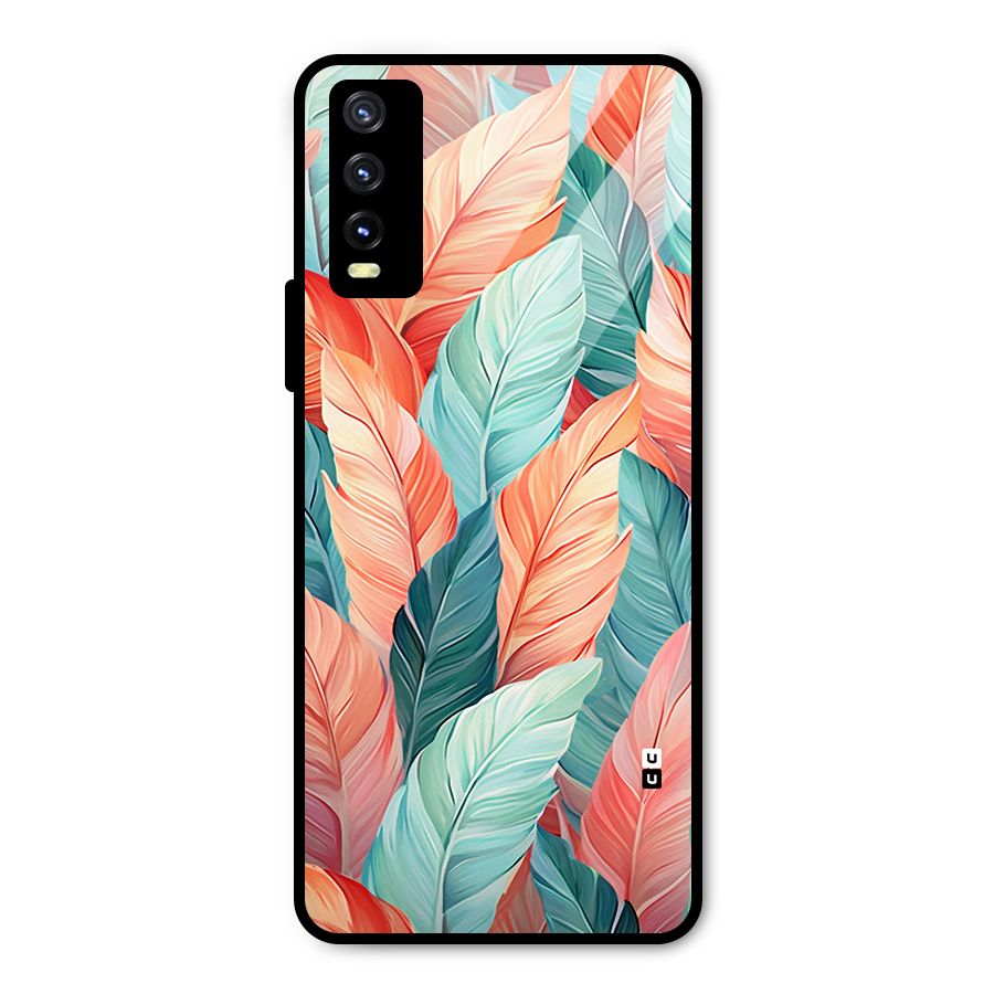 Amazing Colorful Leaves Metal Back Case for Vivo Y20g