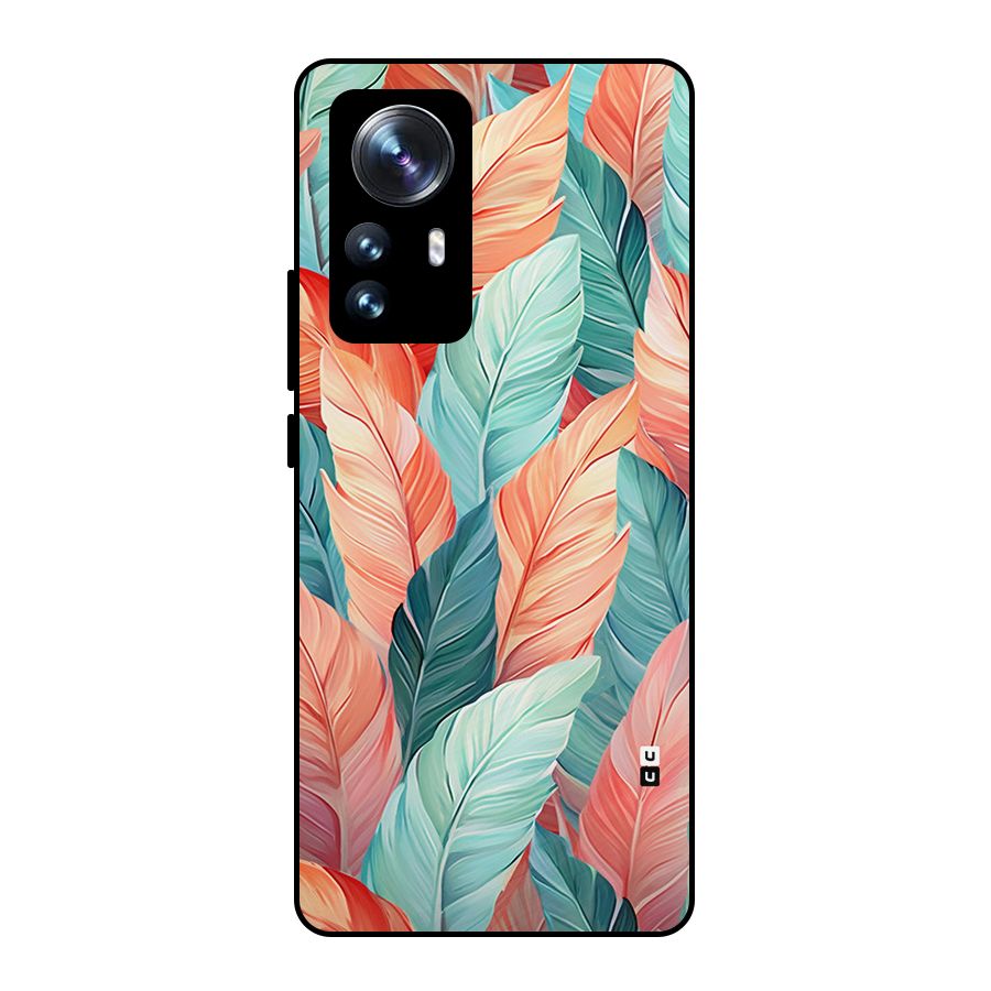 Amazing Colorful Leaves Metal Back Case for Xiaomi 12 Pro