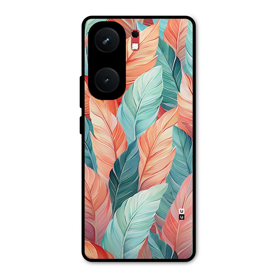 Amazing Colorful Leaves Metal Back Case for iQOO Neo 9 Pro