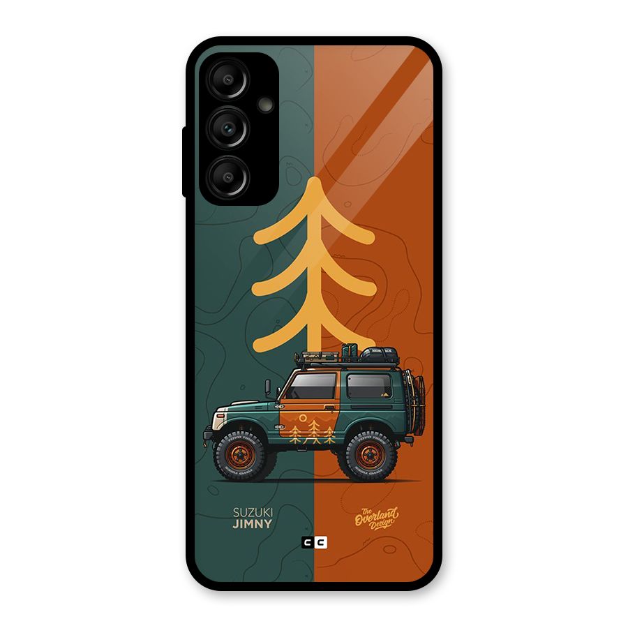 Amazing Defence Car Glass Back Case for Galaxy A14 5G