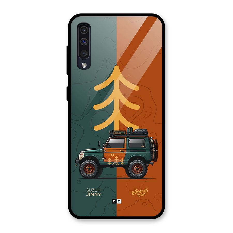 Amazing Defence Car Glass Back Case for Galaxy A50s
