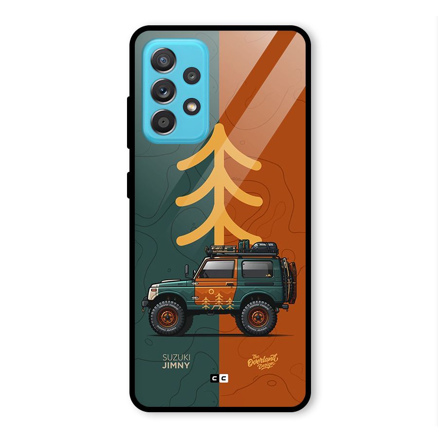 Amazing Defence Car Glass Back Case for Galaxy A52