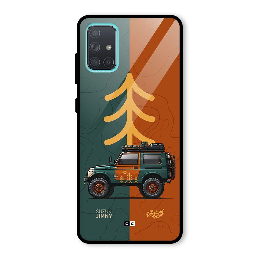 Amazing Defence Car Glass Back Case for Galaxy A71