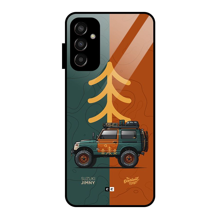 Amazing Defence Car Glass Back Case for Galaxy F13