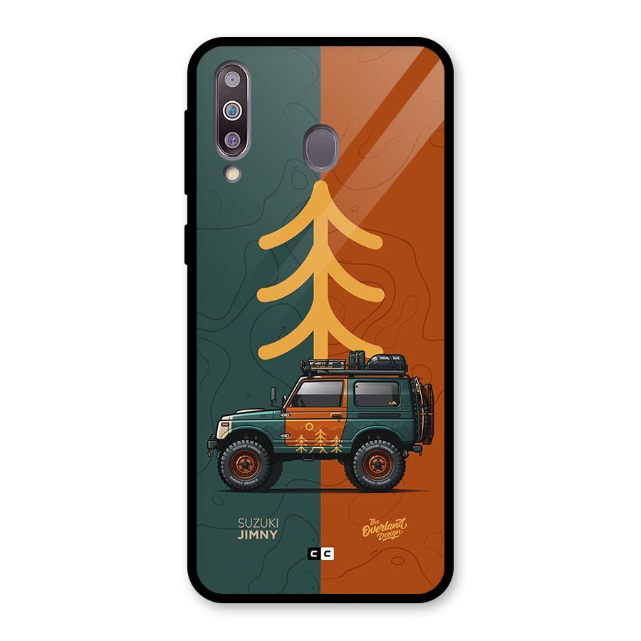 Amazing Defence Car Glass Back Case for Galaxy M30