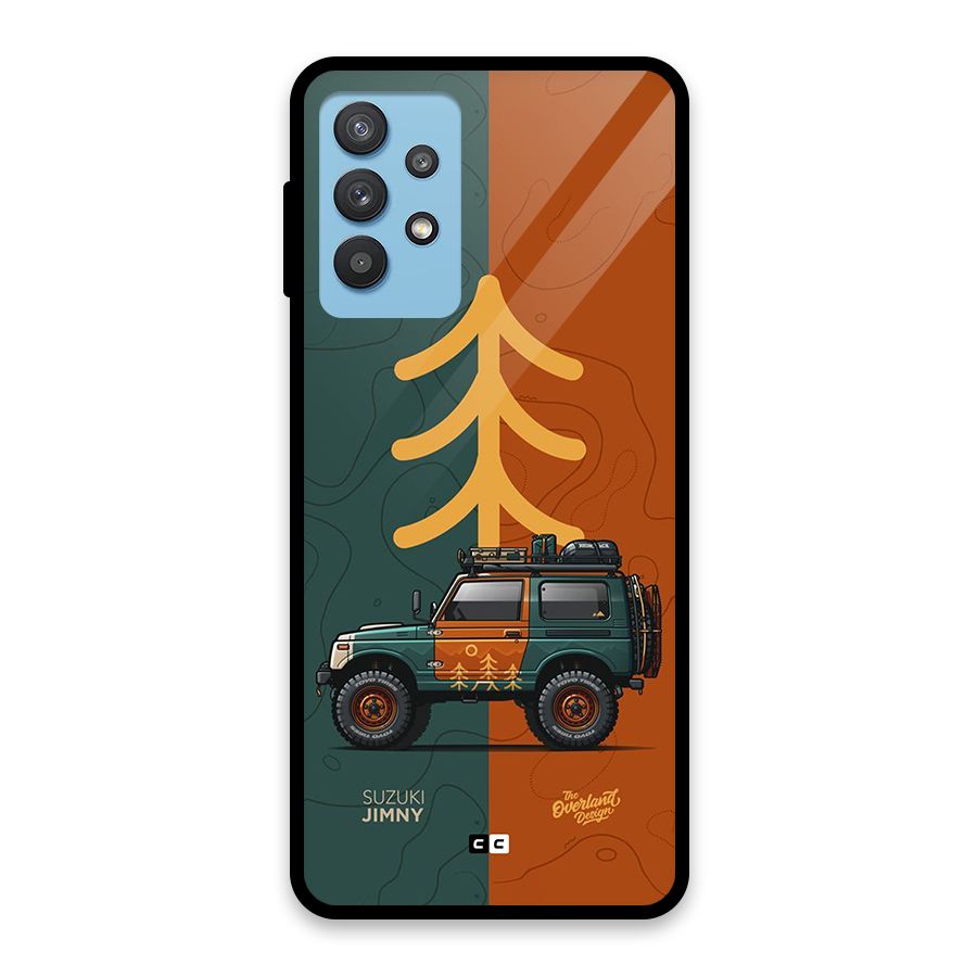Amazing Defence Car Glass Back Case for Galaxy M32 5G