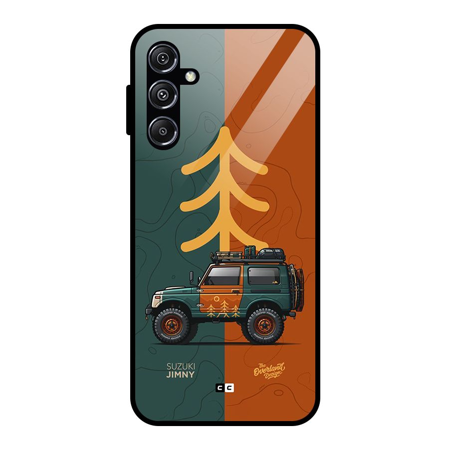 Amazing Defence Car Glass Back Case for Galaxy M34 5G