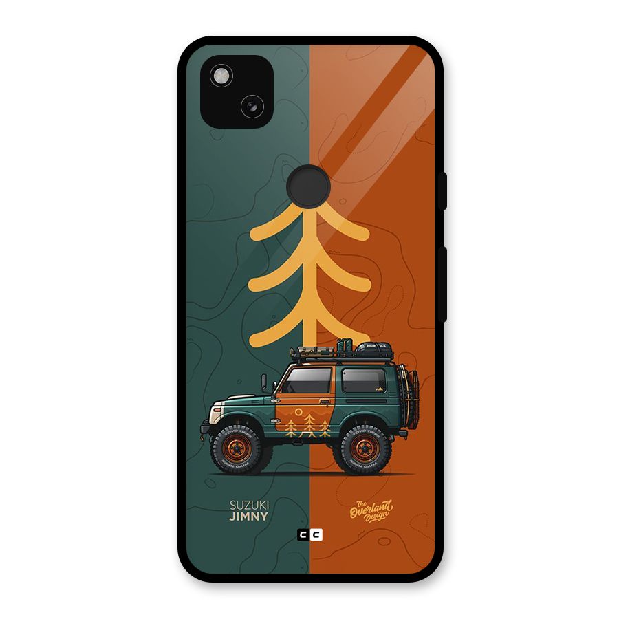 Amazing Defence Car Glass Back Case for Google Pixel 4a