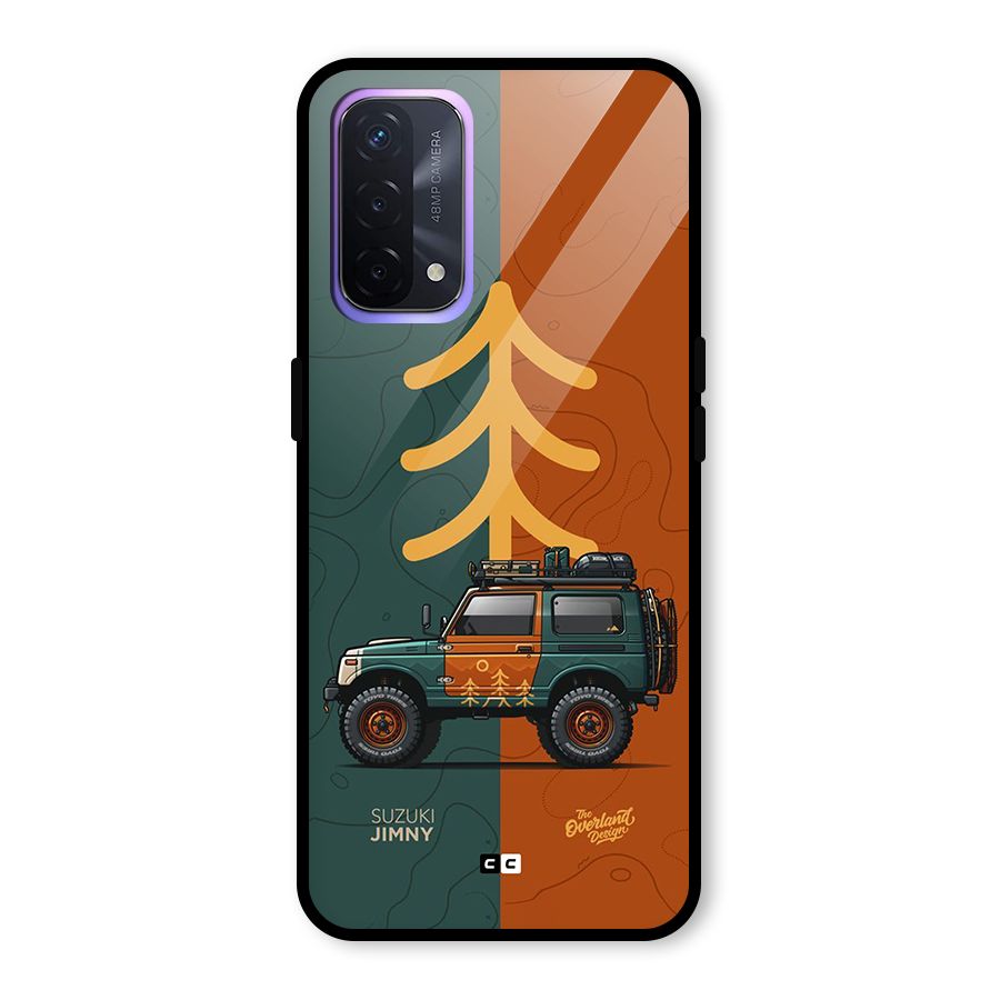 Amazing Defence Car Glass Back Case for Oppo A74 5G