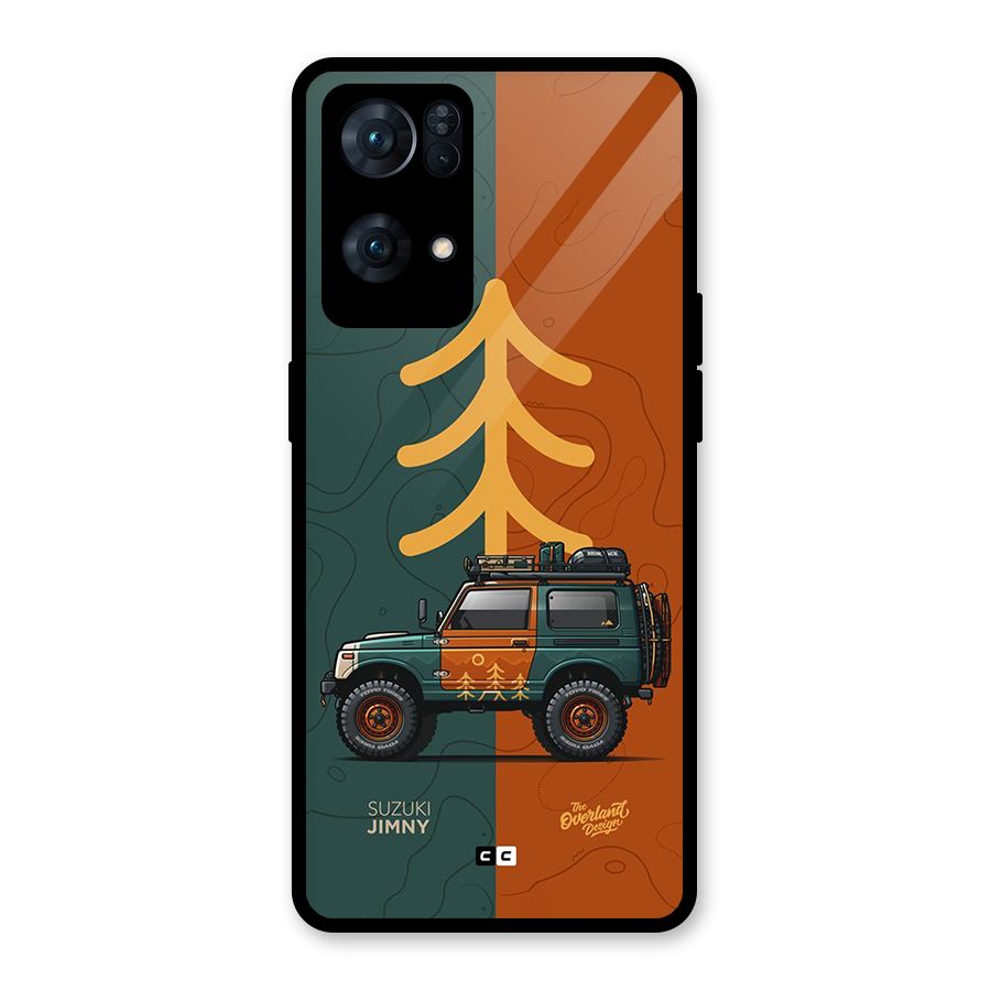 Amazing Defence Car Glass Back Case for Oppo Reno7 Pro 5G