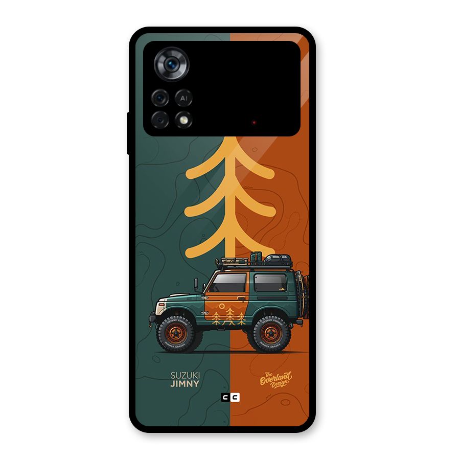 Amazing Defence Car Glass Back Case for Poco X4 Pro 5G