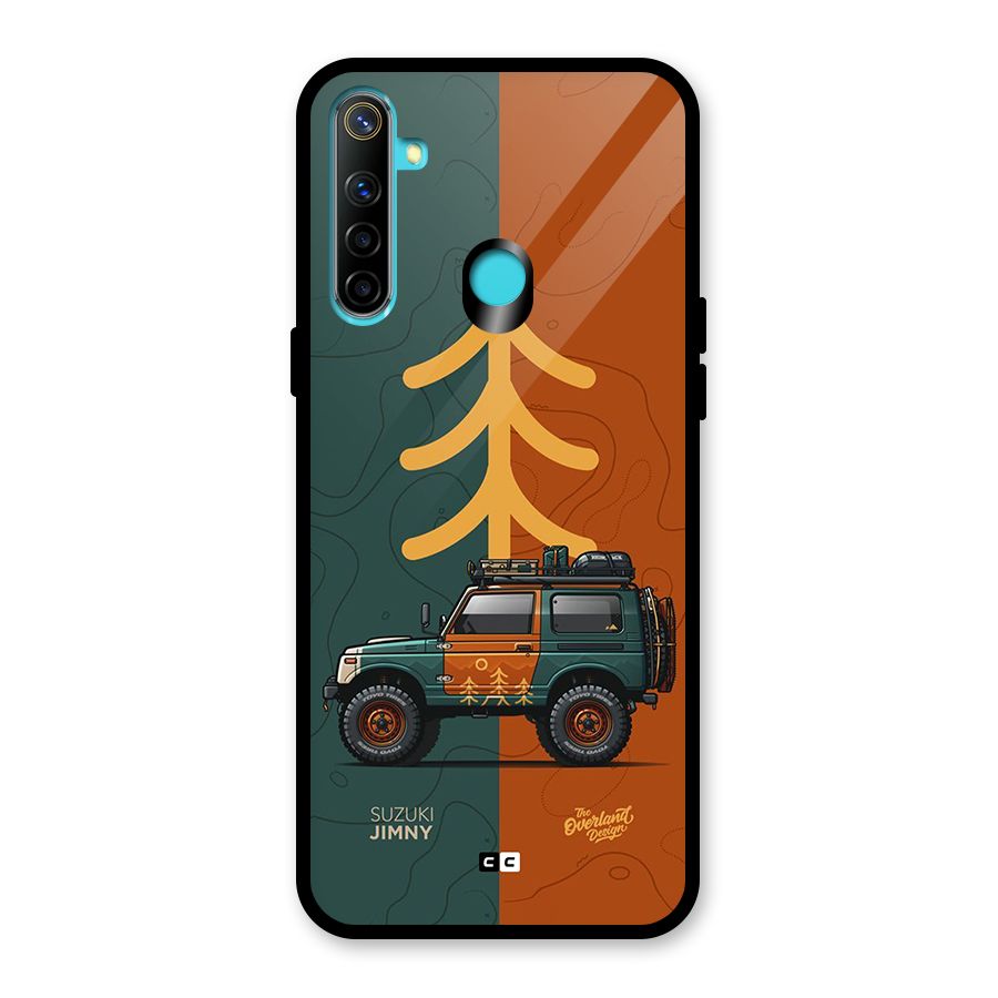 Amazing Defence Car Glass Back Case for Realme 5i
