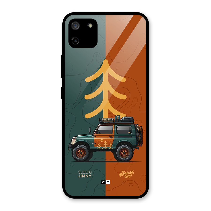 Amazing Defence Car Glass Back Case for Realme C11