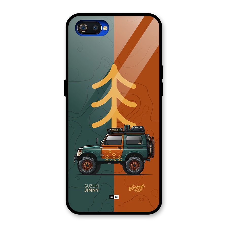 Amazing Defence Car Glass Back Case for Realme C2