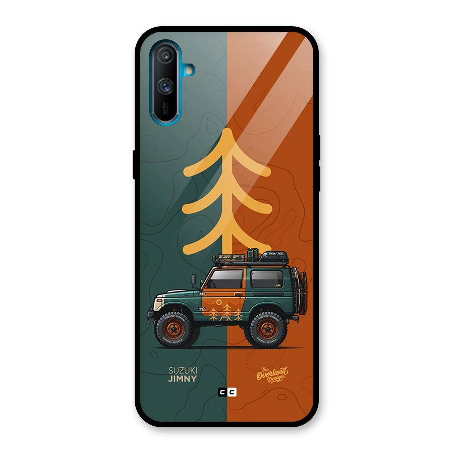 Amazing Defence Car Glass Back Case for Realme C3