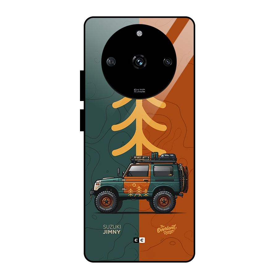 Amazing Defence Car Glass Back Case for Realme Narzo 60 5G