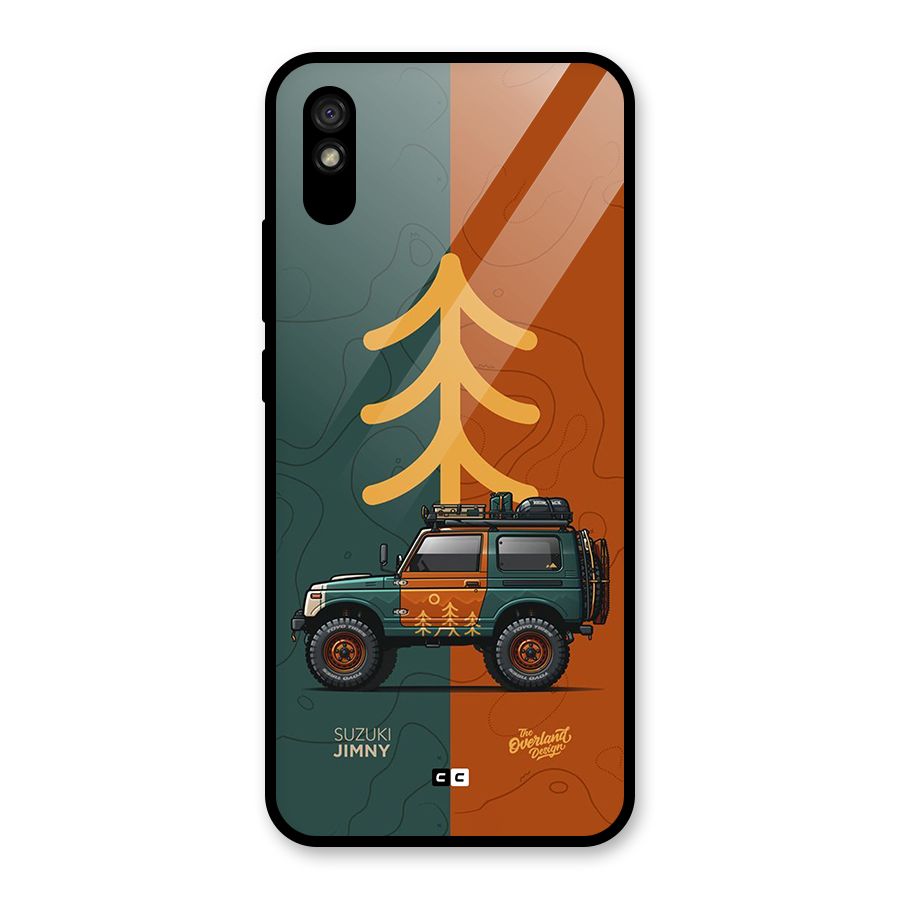 Amazing Defence Car Glass Back Case for Redmi 9A