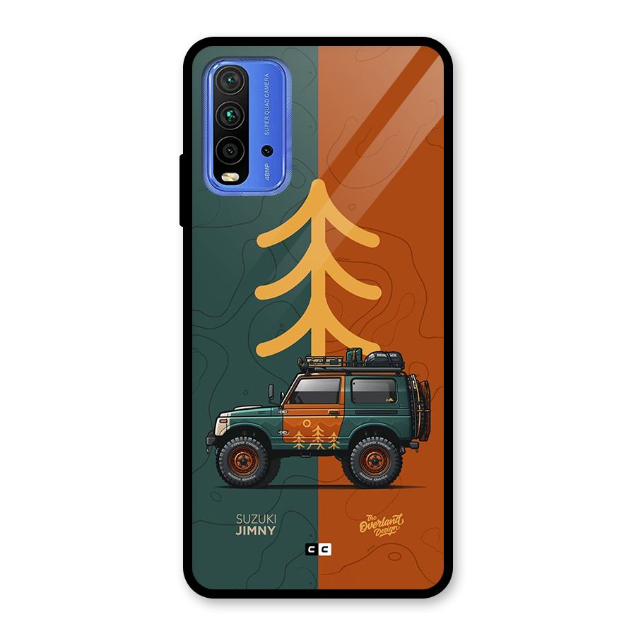 Amazing Defence Car Glass Back Case for Redmi 9 Power