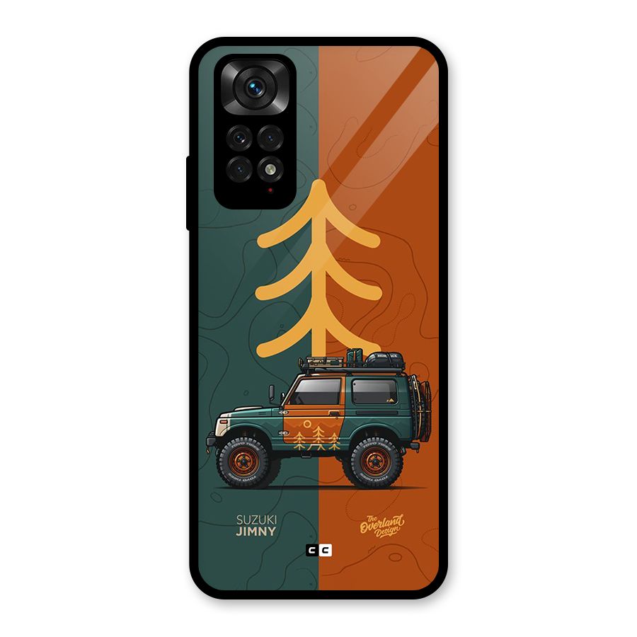 Amazing Defence Car Glass Back Case for Redmi Note 11S