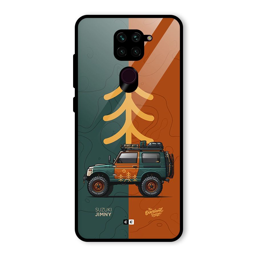 Amazing Defence Car Glass Back Case for Redmi Note 9