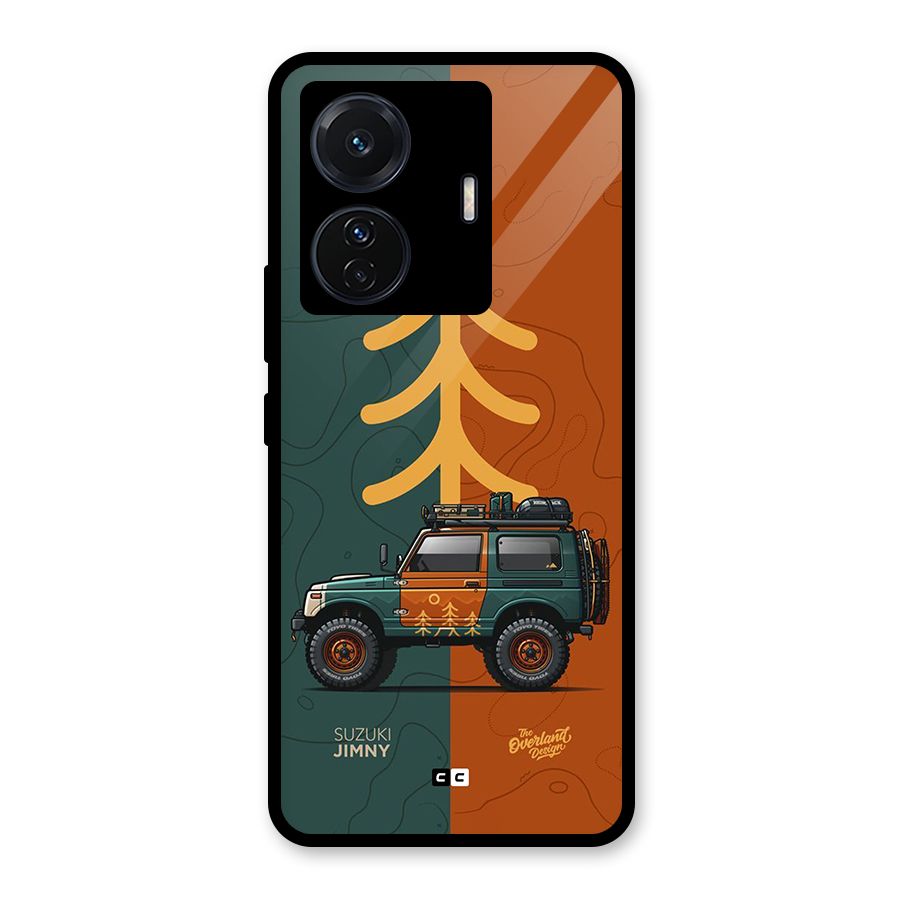 Amazing Defence Car Glass Back Case for Vivo T1 Pro