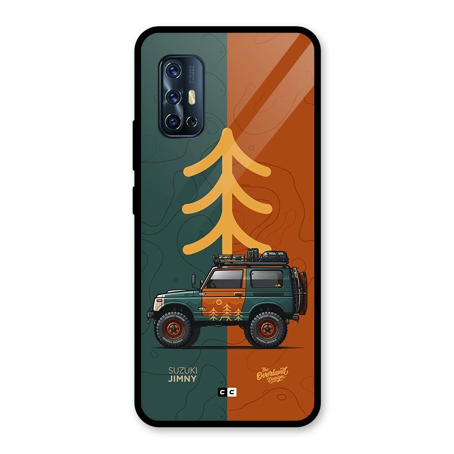 Amazing Defence Car Glass Back Case for Vivo V17