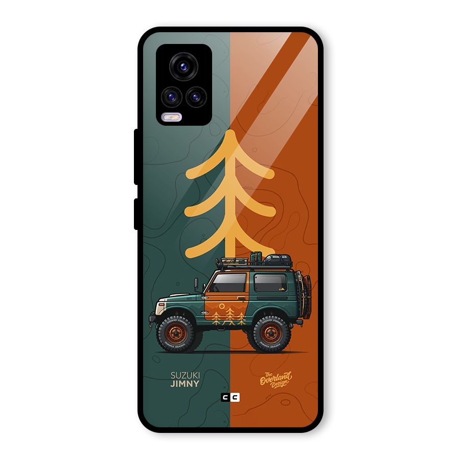 Amazing Defence Car Glass Back Case for Vivo V20 2021