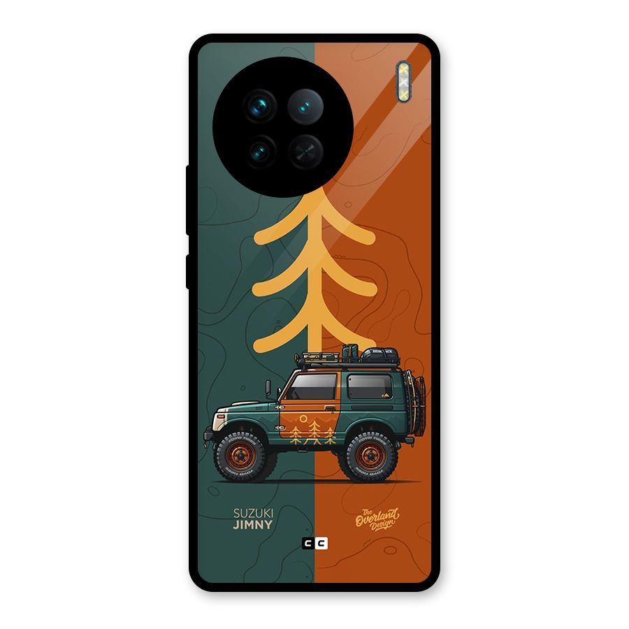 Amazing Defence Car Glass Back Case for Vivo X90