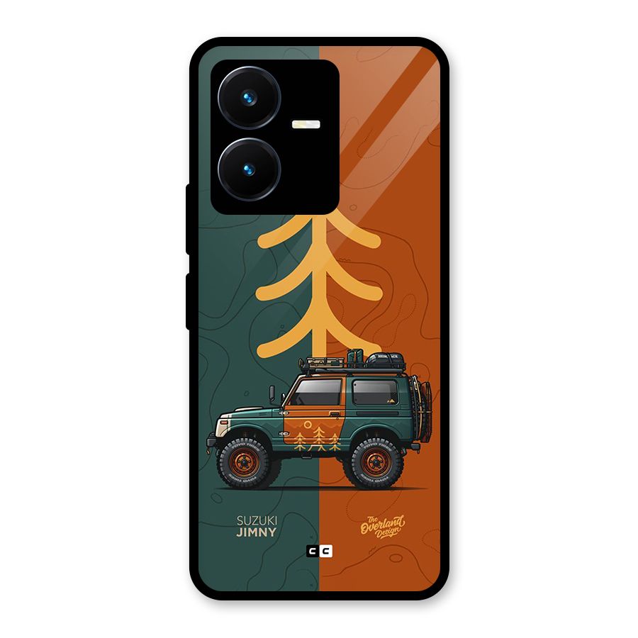 Amazing Defence Car Glass Back Case for Vivo Y22