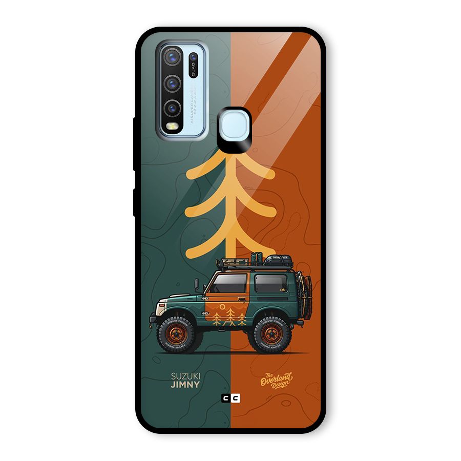 Amazing Defence Car Glass Back Case for Vivo Y30