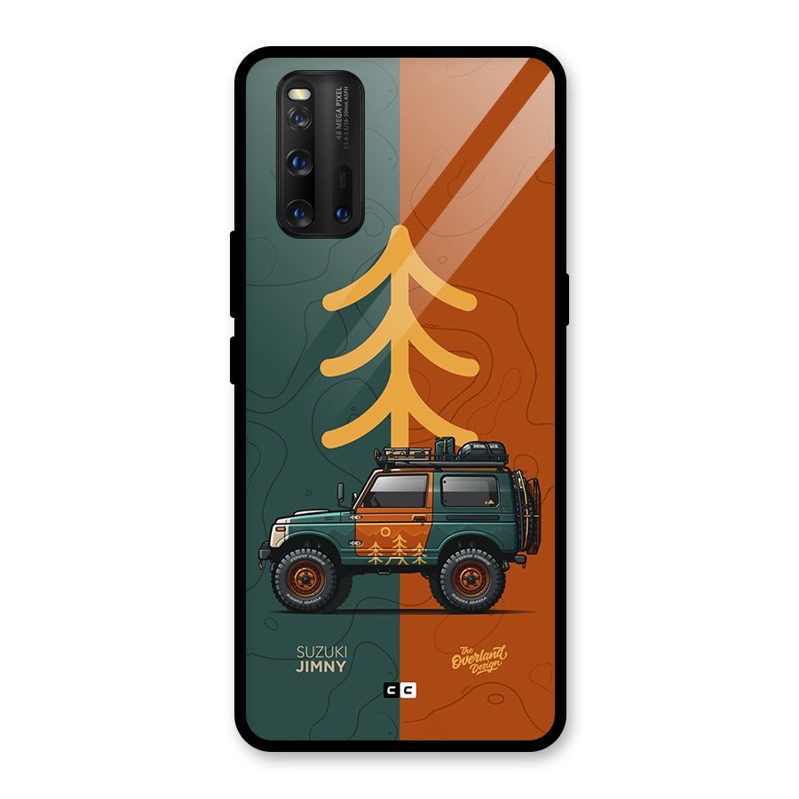 Amazing Defence Car Glass Back Case for Vivo iQOO 3