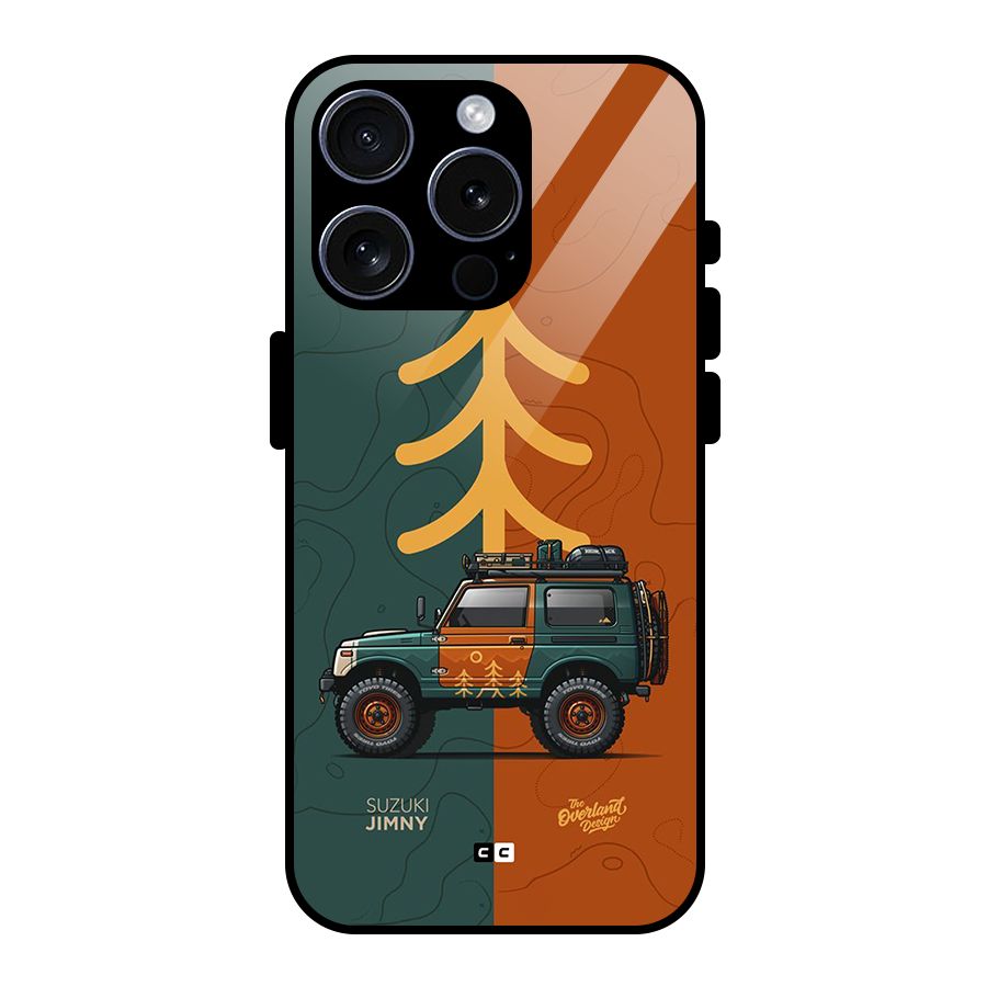Amazing Defence Car Glass Back Case for iPhone 15 Pro